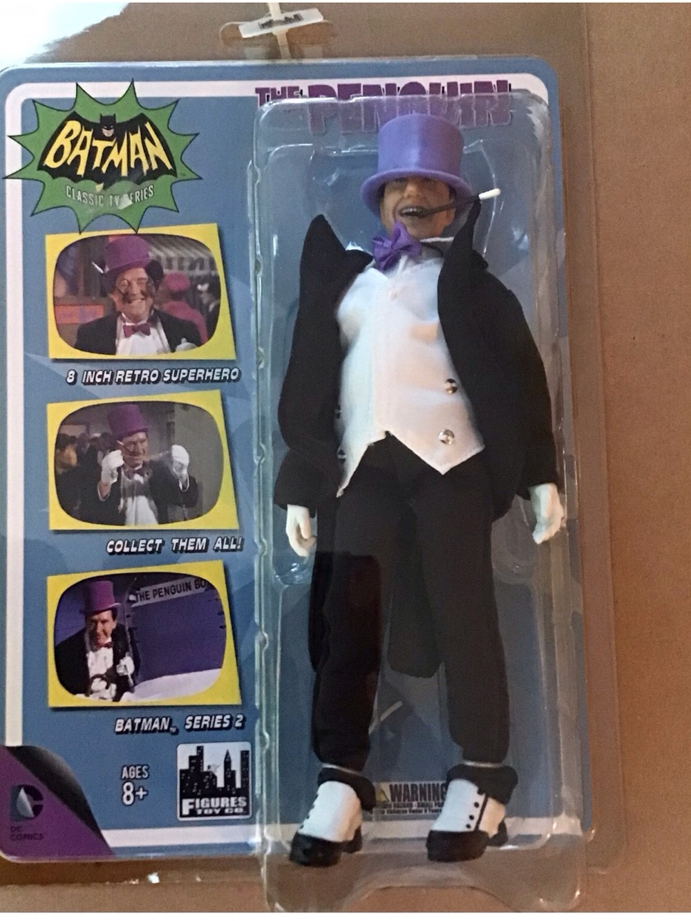 Batman Classic TV Series The Penguin 8" Retro Action Figure - Purple & Black